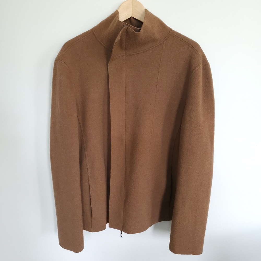 Giorgio Armani wool jacket caramel brown